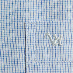 Camisa  Etiqueta Roja con Micro cuadros azules I24-1.3