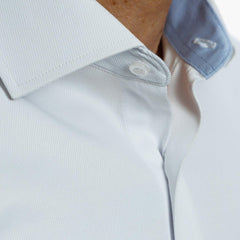 Camisa Blanca Texturada Etiqueta Roja I25-1.2