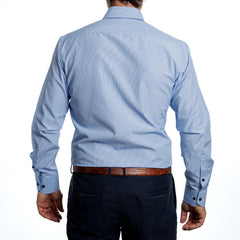 Camisa  Celeste Cuadros Etiqueta Roja Inv26 1.0