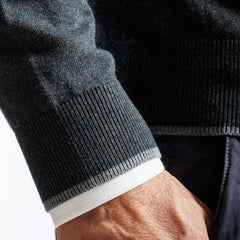 Sweater Gris Marengo Escote en V