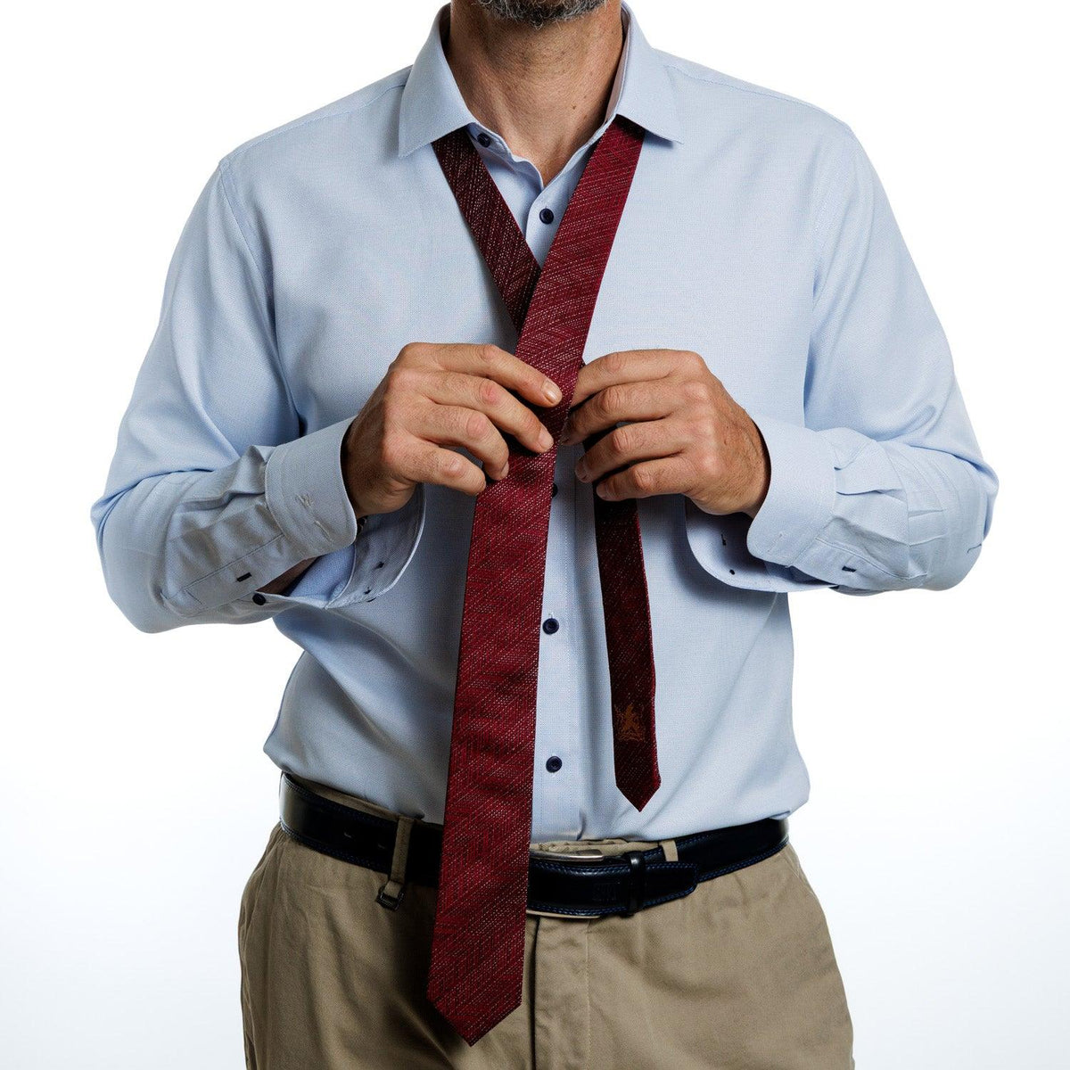 Camisa  Celeste Texturada Etiqueta Roja Inv26 1.0