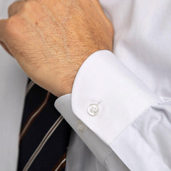 Camisa Lisa Blanca Basica Slim Fit Etiqueta Roja