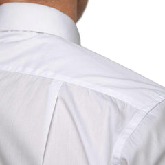 Camisa Lisa Blanca Basica Slim Fit Etiqueta Roja