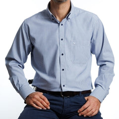 Camisa Hombre  Azul Cuadros Label Red Buttondown I26 3.0