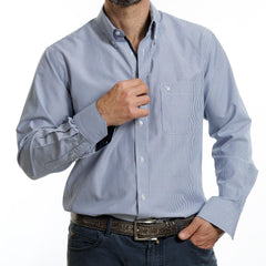 Camisa  Azul Red Label Listada Buttondown V26 1.0