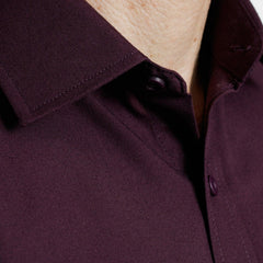 Camisa Lisa Burdeo Oscuro Red Label  V26 1.3