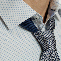 Camisa Blanca/Celeste Estampada Red Label  V26 1.3