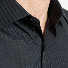 Camisa Negra Texturada Etiqueta Roja V24-25-1.2