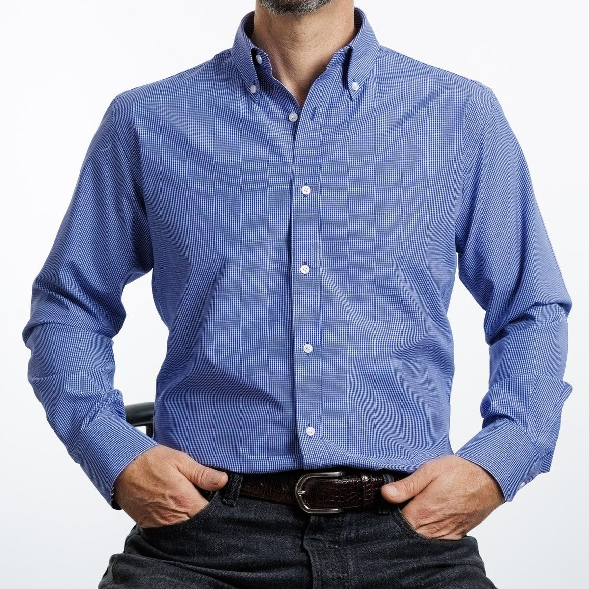 Camisa Hombre Azul a cuadros Red Label I26 1.1