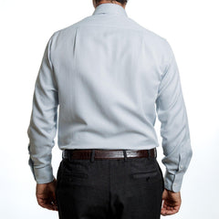 Camisa Gris Perla Twill Etiqueta Roja Texturada  Inv26 1.0